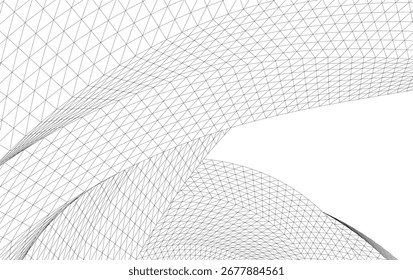 Abstrato forma arquitetônica desenho 3d