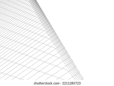 Abstrakte Architekturform 3D-Abbildung