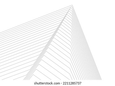 Abstract architectural shape 3d illustration