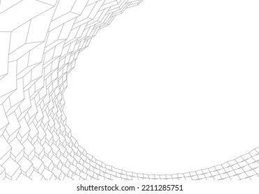 Abstract architectural shape 3d illustration