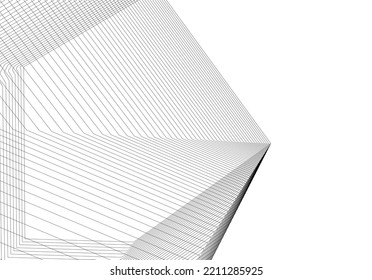 Abstract architectural shape 3d illustration