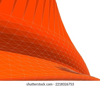 abstract architectural shape 3d illustration