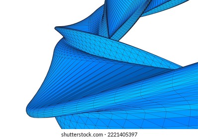 abstract architectural shape 3d illustration