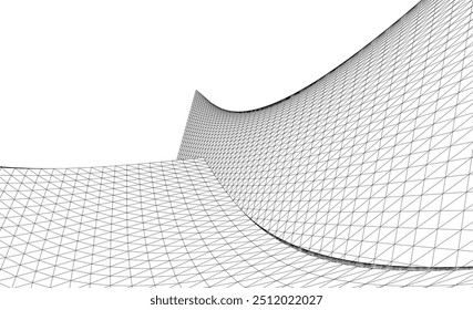 Ilustración 3D de forma arquitectónica Abstractas
