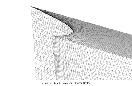 Abstract architectural shape 3d illustration