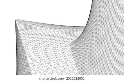 Abstract architectural shape 3d illustration