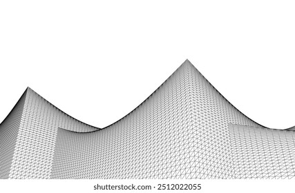 Abstract architectural shape 3d illustration