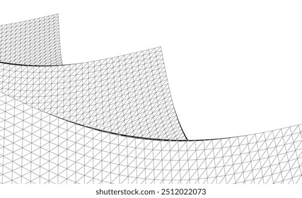 Abstrakte architektonische Form 3D-Illustration