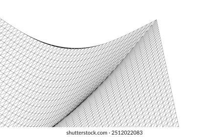 Ilustración 3D de forma arquitectónica Abstractas