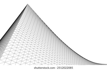 Ilustración 3D de forma arquitectónica Abstractas