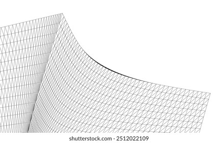 Abstract architectural shape 3d illustration