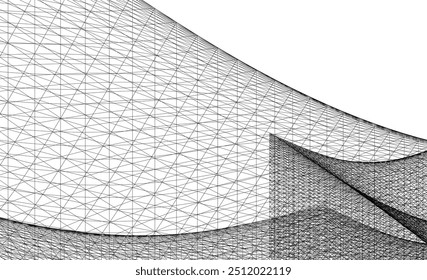Abstract architectural shape 3d illustration