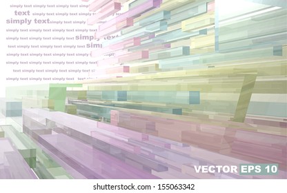 abstract architectural vector background of colored glass rectangles). Edit and insert your text. 