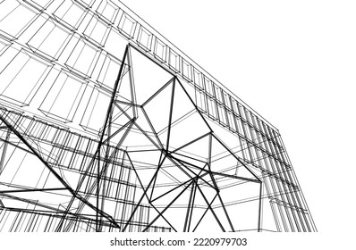 Resumen de diseño de fondo de escritorio arquitectónico, fondo de concepto digital 
