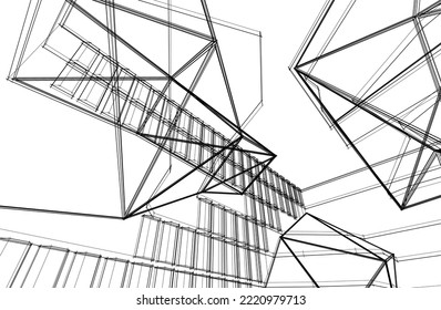 Resumen de diseño de fondo de escritorio arquitectónico, fondo de concepto digital 
