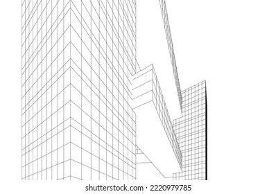 Abstract architectural wallpaper design, digital concept background 
