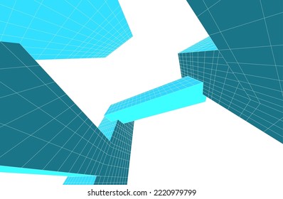 Abstract architectural wallpaper design, digital concept background 
