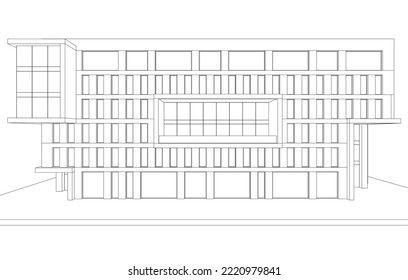Abstract architectural wallpaper design, digital concept background 
