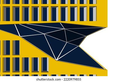 Abstract architectural wallpaper design, digital concept background 
