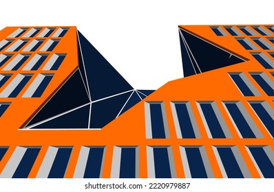 Abstract architectural wallpaper design, digital concept background 
