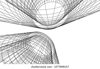  Abstract architectural wallpaper, digital background