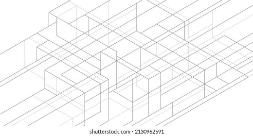 Abstract architectural white background.Geometric -Vector illustration.