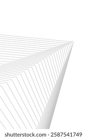 Abstract Architectural Wireframe: Geometric Cityscape with Minimalist Perspective