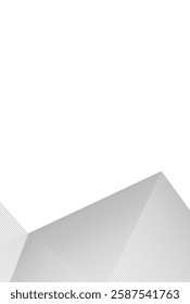 Abstract Architectural Wireframe: Geometric Cityscape with Minimalist Perspective