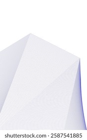 Abstract Architectural Wireframe: Geometric Cityscape with Minimalist Perspective