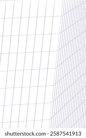 Abstract Architectural Wireframe: Geometric Cityscape with Minimalist Perspective