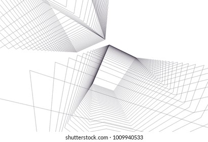 abstract architecture 3d