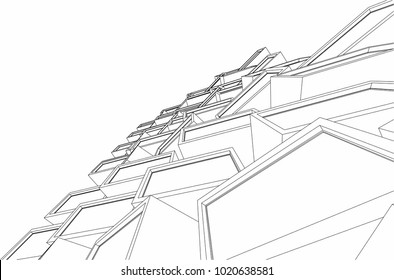 abstract architecture 3d 