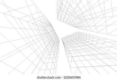 abstract architecture 3d