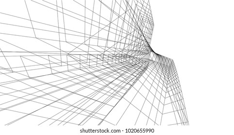 abstract architecture 3d