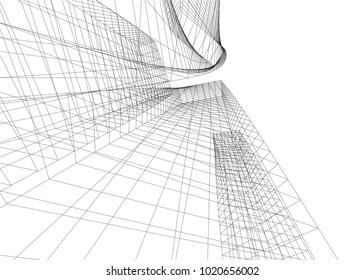 abstract architecture 3d