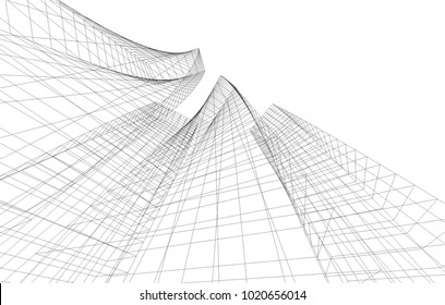 abstract architecture 3d