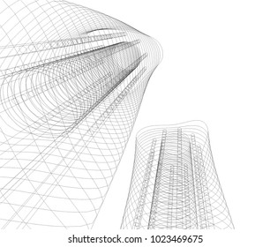 abstract architecture 3d 