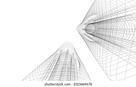 abstract architecture 3d 