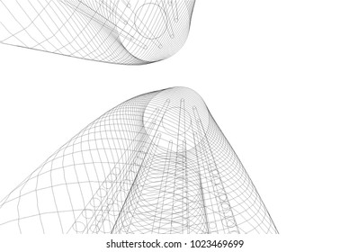 abstract architecture 3d 