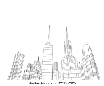 abstract architecture 3d  