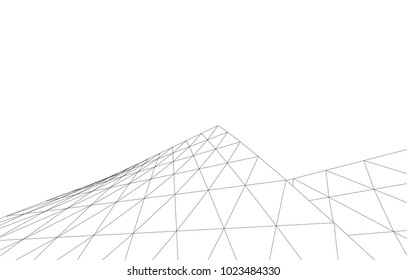 abstract architecture 3d  
