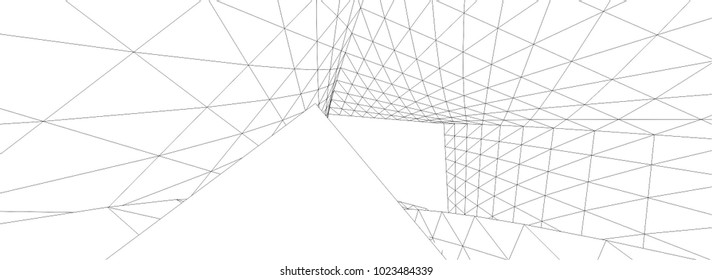 abstract architecture 3d  