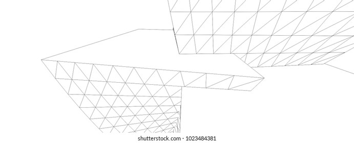 abstract architecture 3d  