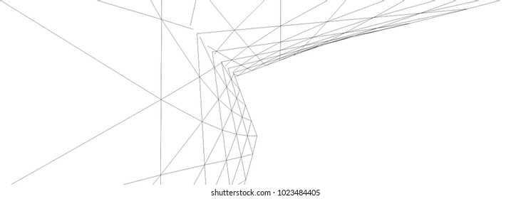 abstract architecture 3d  