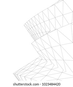 abstract architecture 3d  