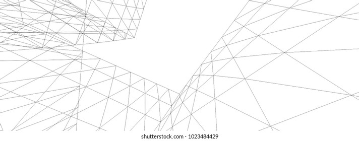 abstract architecture 3d  