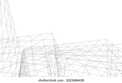 abstract architecture 3d  