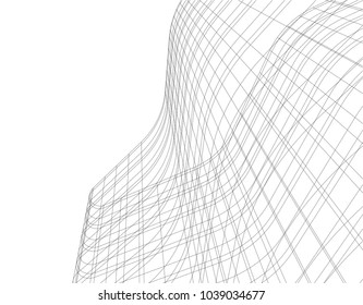 abstract architecture 3d