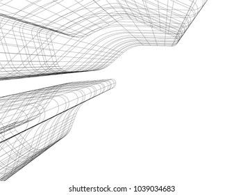 abstract architecture 3d