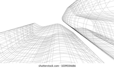 abstract architecture 3d